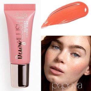 Ciate London Dewy Blush Deluxe Mini Glossy Cheek Tint in Papaya NIB